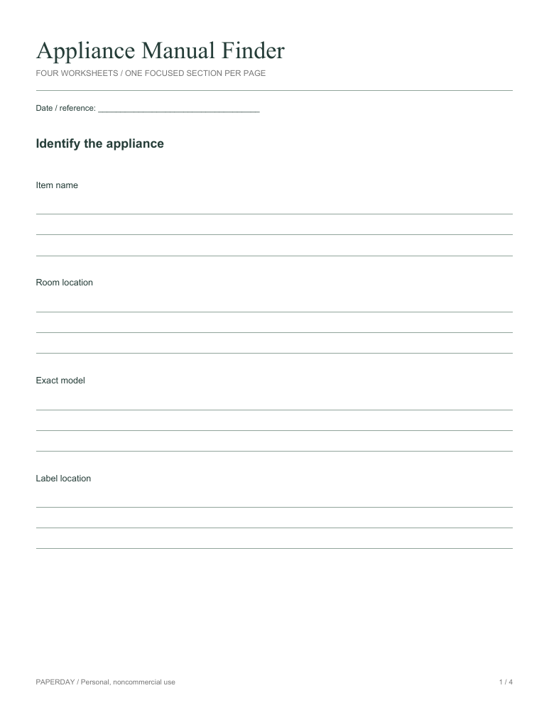 Preview of Appliance Manual Finder