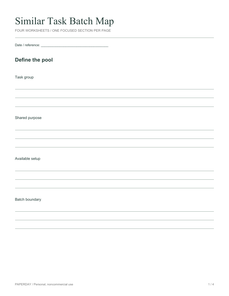 Page one of Similar Task Batch Map